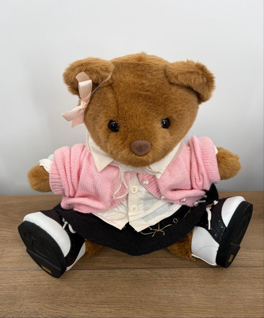 VINTAGE 1997 Build-A-Bear 1st Edition Teddy Bear w/ Full 50s Sock Hop Outfit